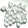 25 12mm Crystal Twisted Disk Glass Beads